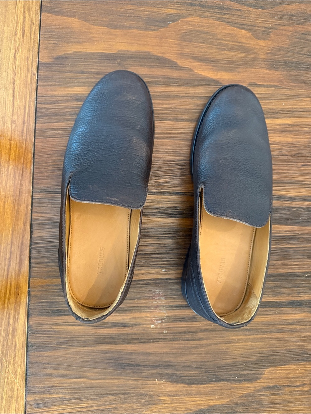 Tecovas Black Leather Slip-On Loafers - Like New